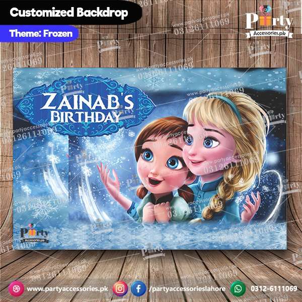Customized Frozen Theme Birthday Party Backdrop  amazon ideas