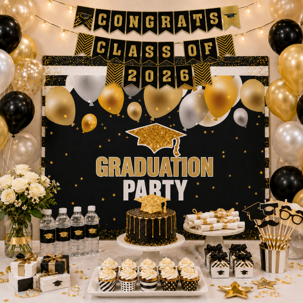 Graduation decorations and party accessories