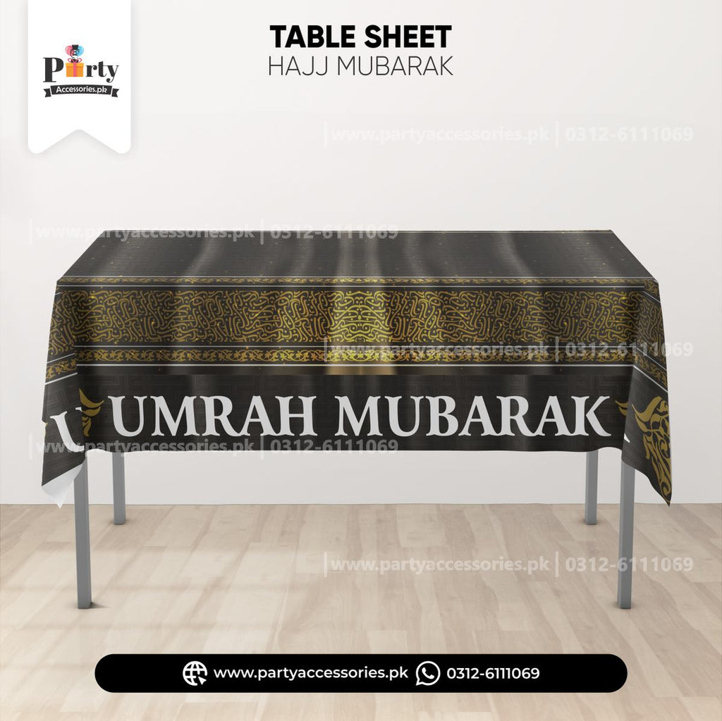 Umrah Mubarak Customized Table Top Sheet – Festive Table Decoration