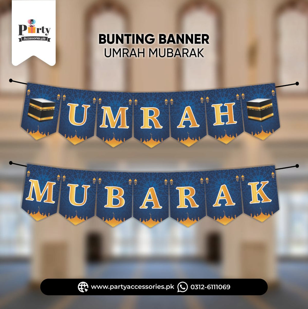Umrah Mubarak wall decoration bunting banner 