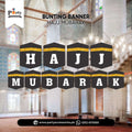 hajj mubarak customized bunting banner for hajj decorations in kabba shape 