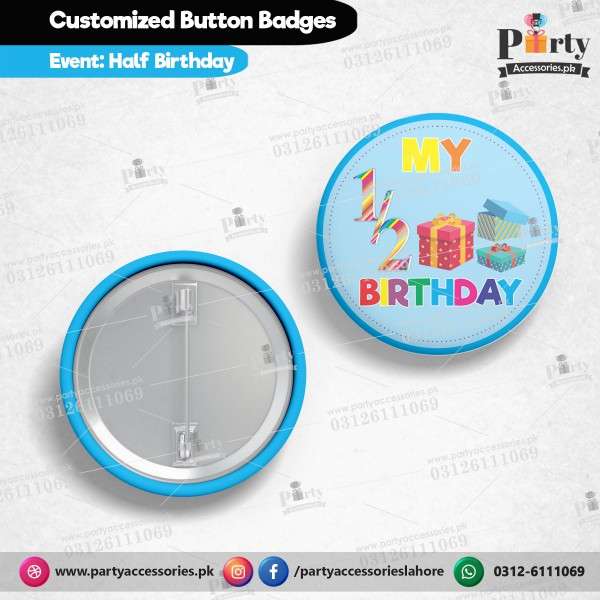 half birthday badge for birthday boy 