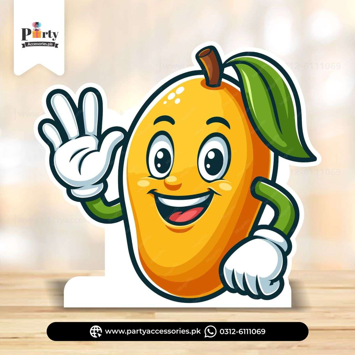 Mango Theme Standing Cutouts | Tropical Party Decorations