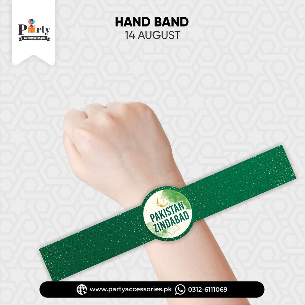 14 August Party Theme Customized Hand & Wrist Bands