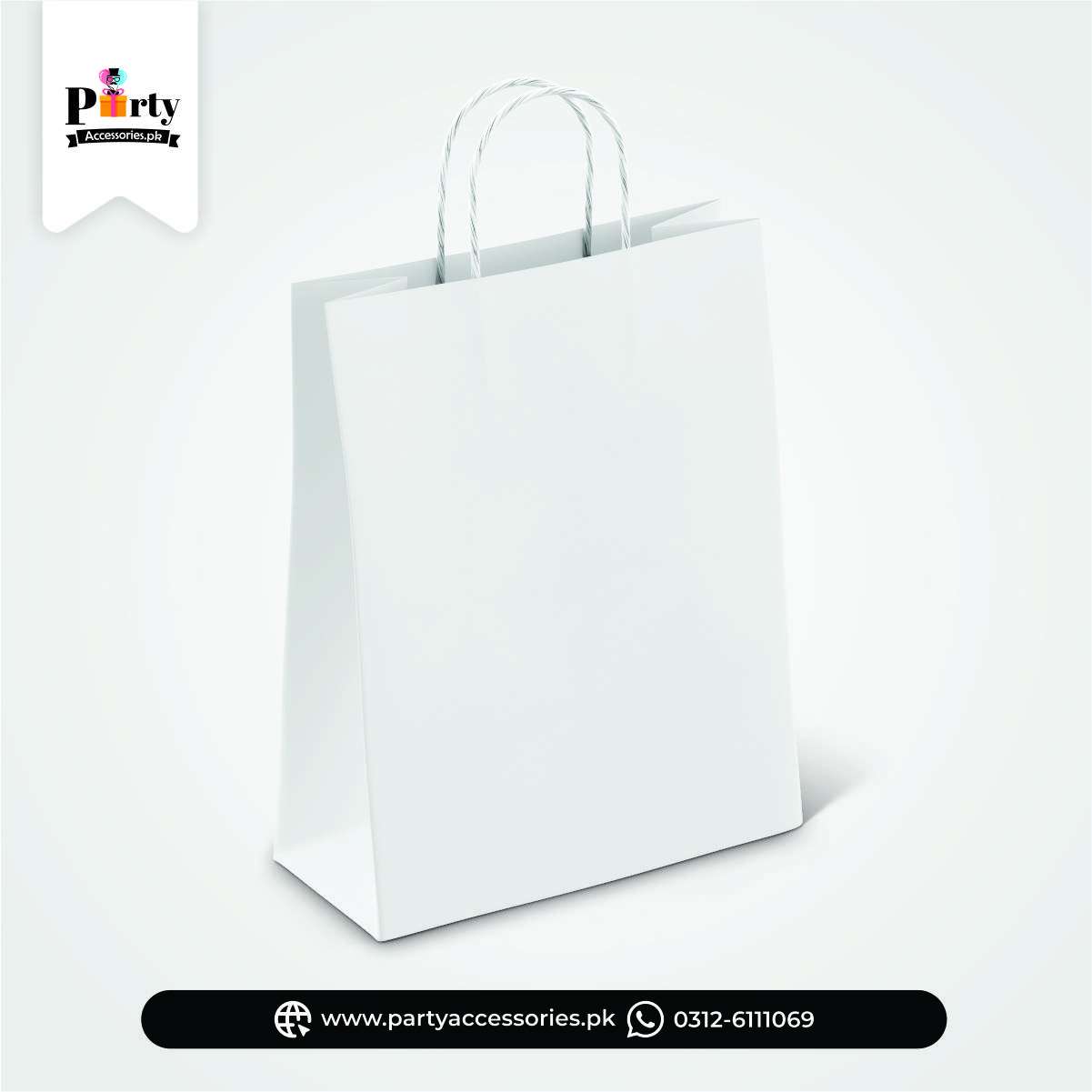 Plain White Color Goody Bag for Decoration