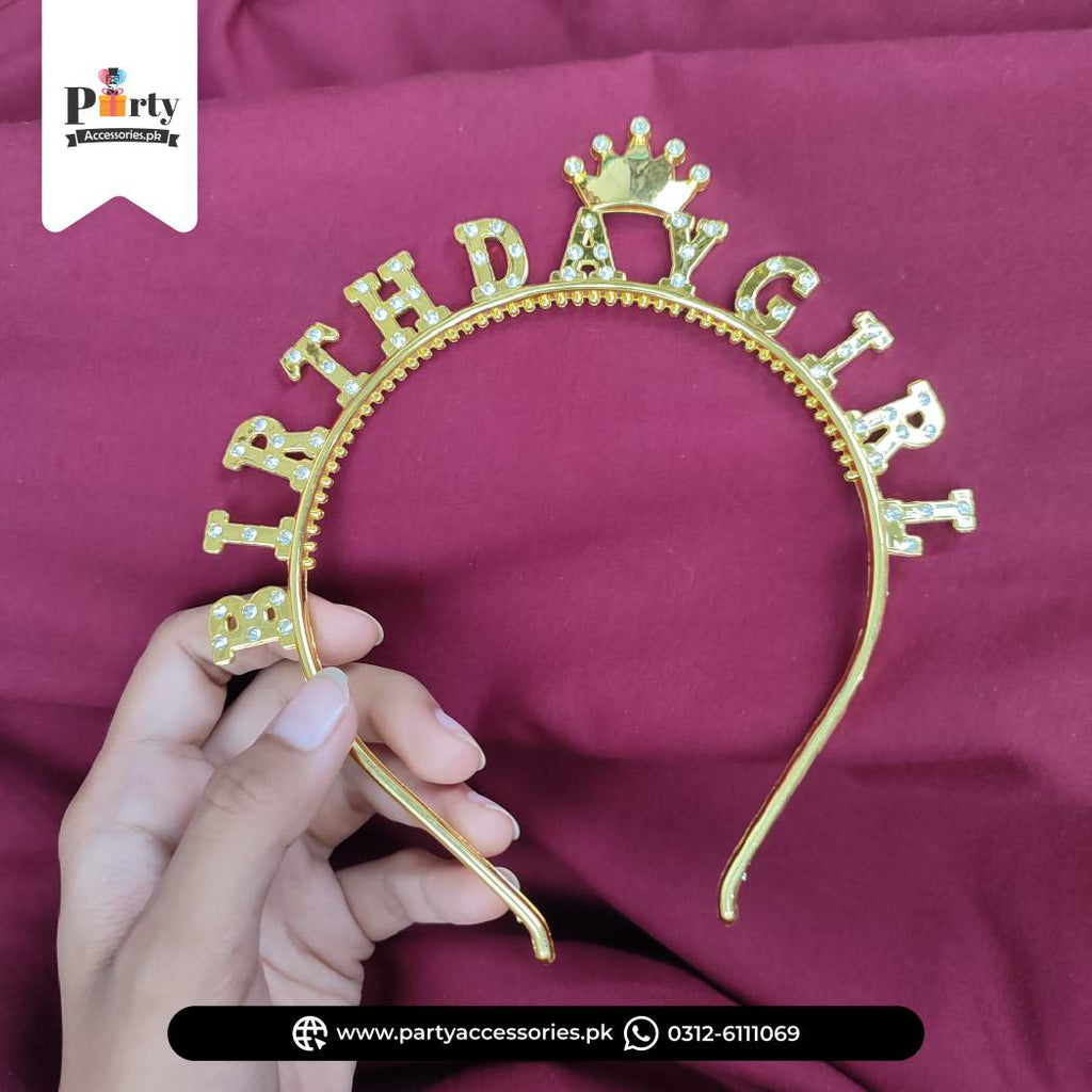 Birthday Girl Tiara Headband with Crown