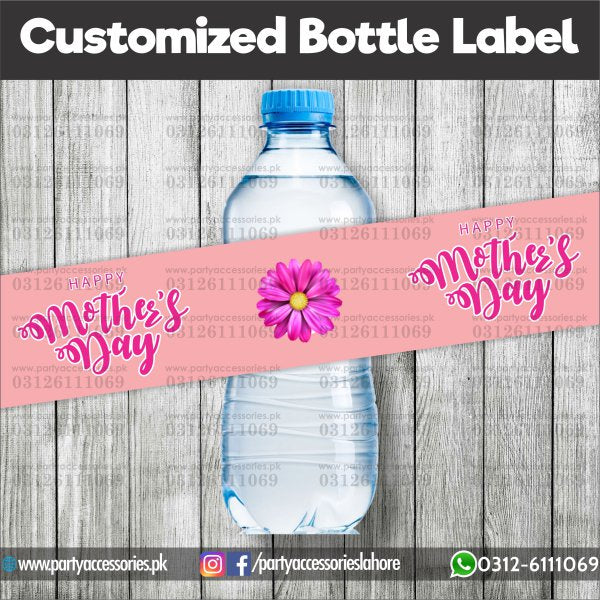 Happy Mother's Day Customized Bottle Label wraps for table decoration