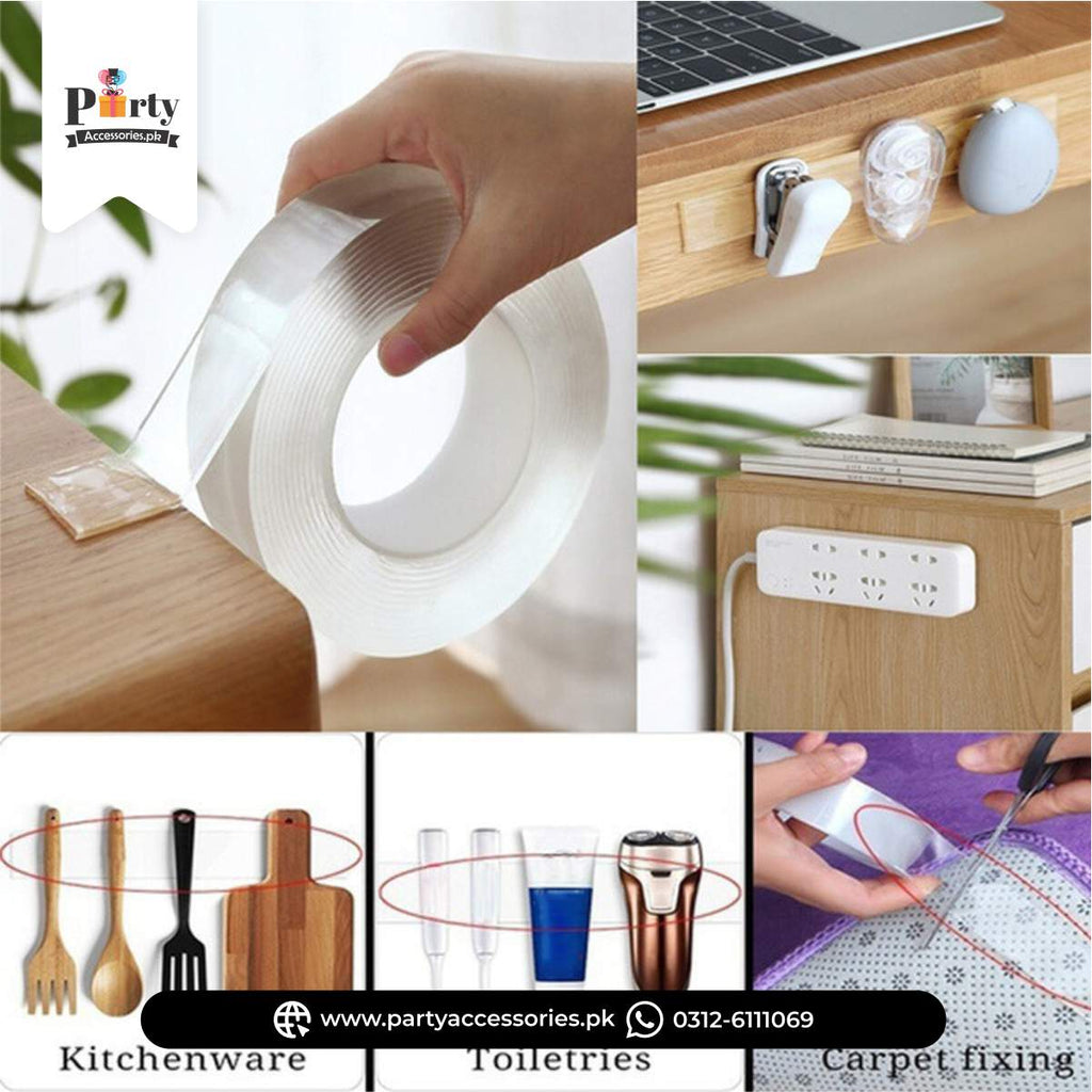 Nano Tape – Strong, Washable & Reusable Double-Sided Adhesive 