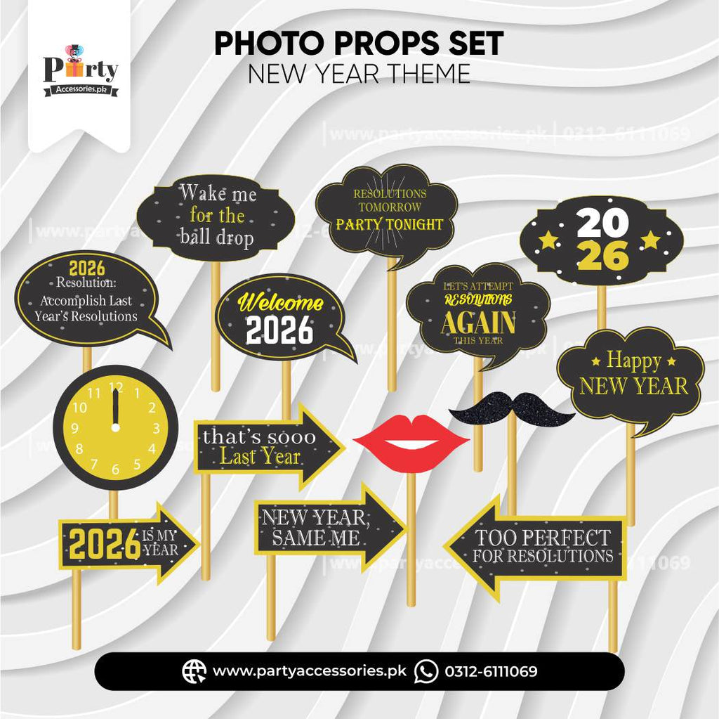 new year theme party customized selfie props 