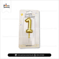 Number Cake candles in golden: Full Range from 0 to 9 for Special Occasions