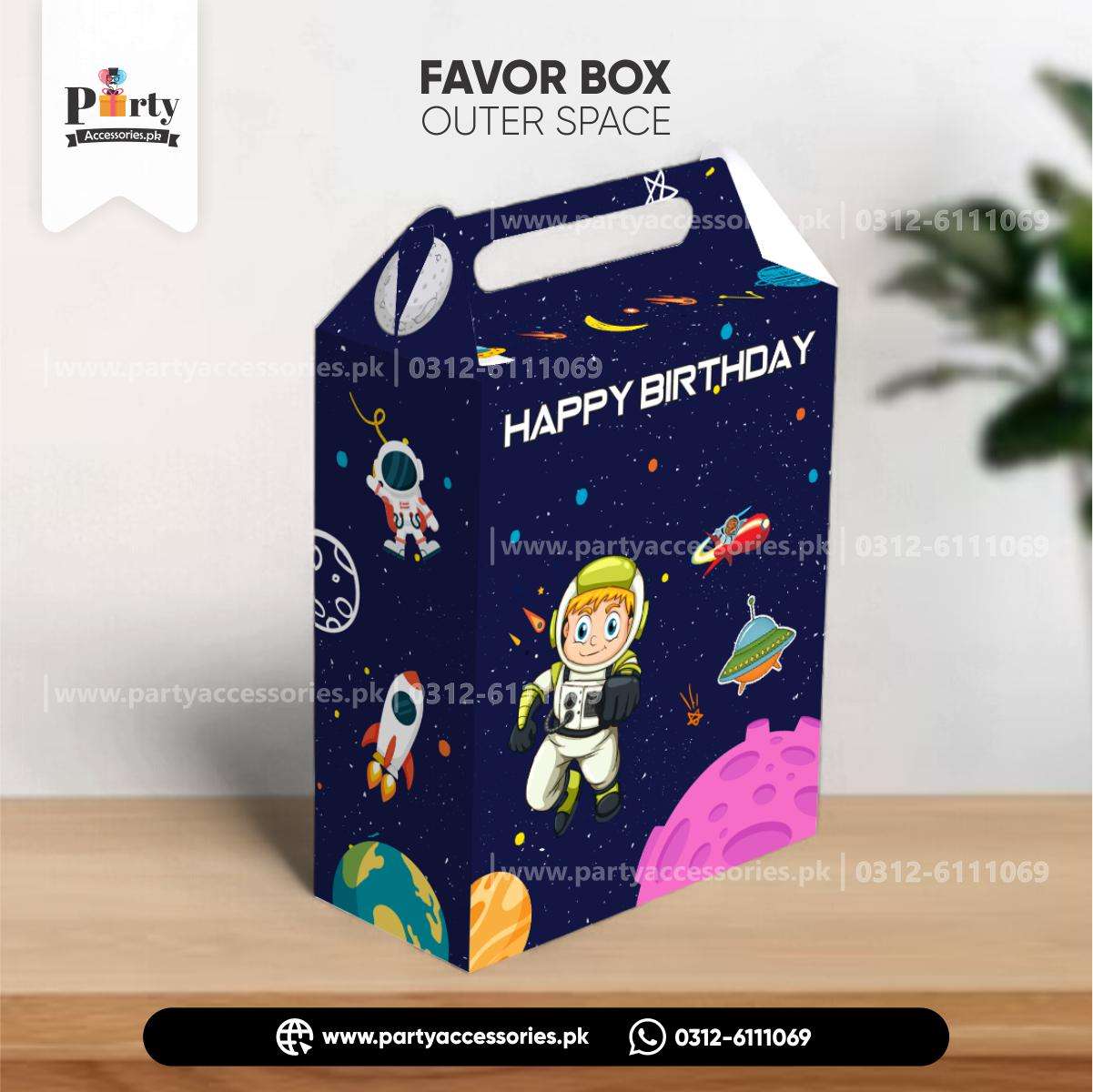 outer space theme birthday party goody favor boxes
