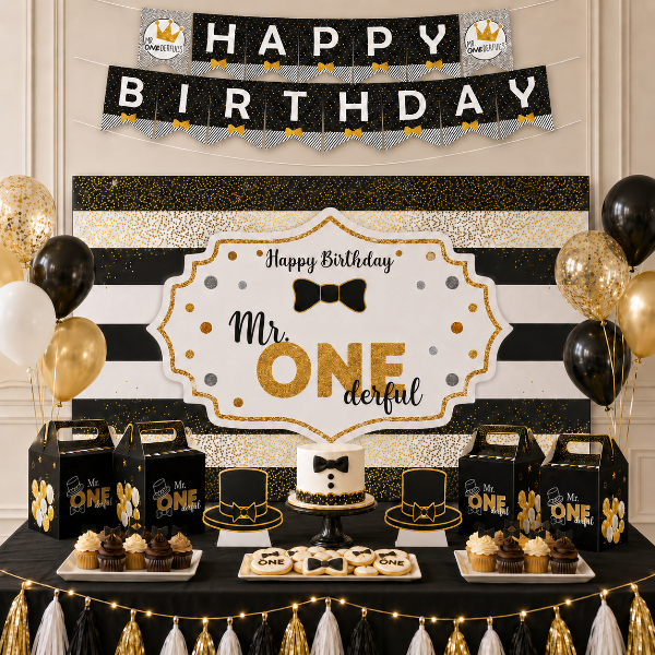 onederful theme birthday party decorations