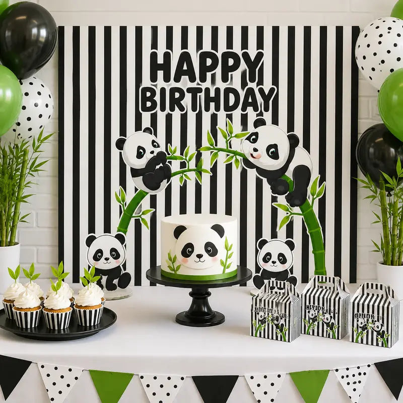 panda theme birthday party decorations