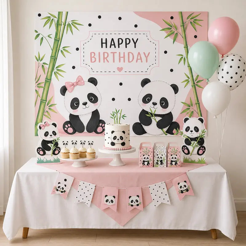 Panda theme birthday party decorations