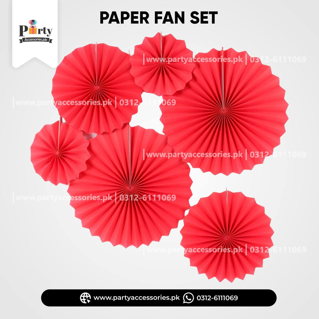 Paper Fan Wall decoration sets in assorted colors hand crafted backdrop