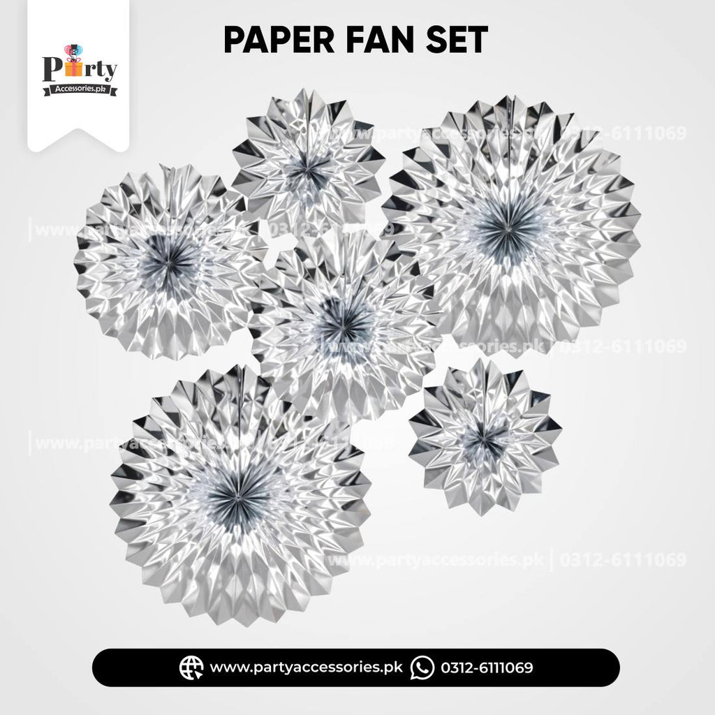 Paper Fan Wall decoration sets in assorted colors hand crafted backdrop