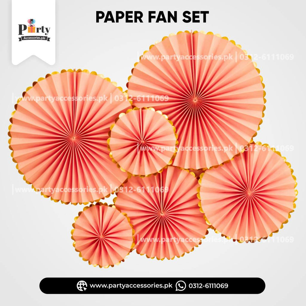 Paper Fan Wall decoration sets in assorted colors hand crafted backdrop