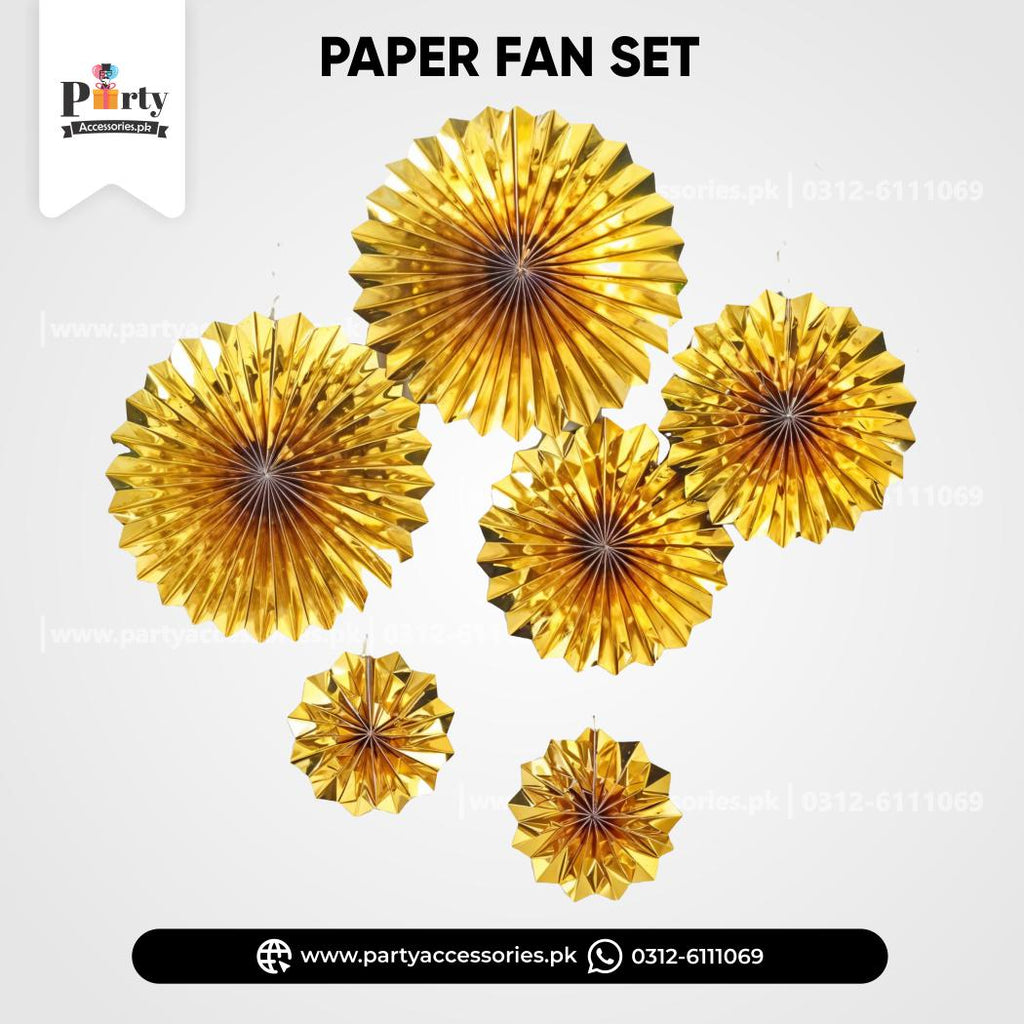 Paper Fan Wall decoration sets in assorted colors hand crafted backdrop
