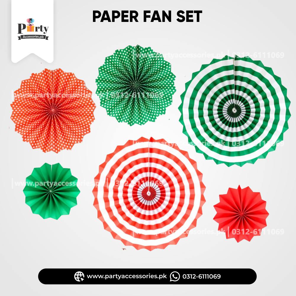 Paper Fan Wall decoration sets in assorted colors hand crafted backdrop