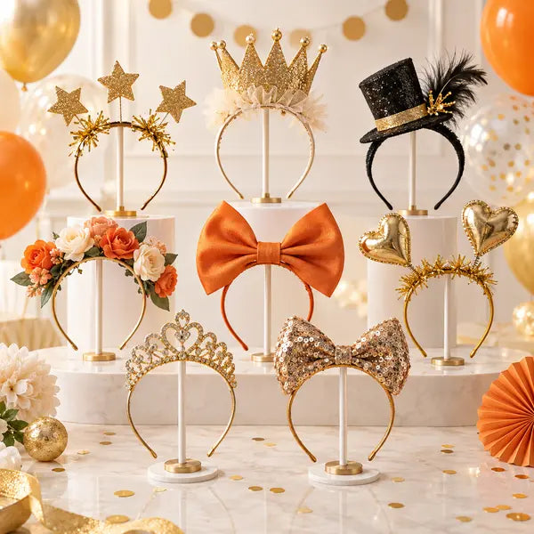 Party headbands and wearable accessories