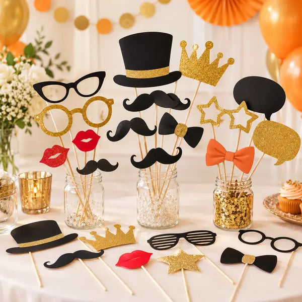 Photo props for parties and celebrations