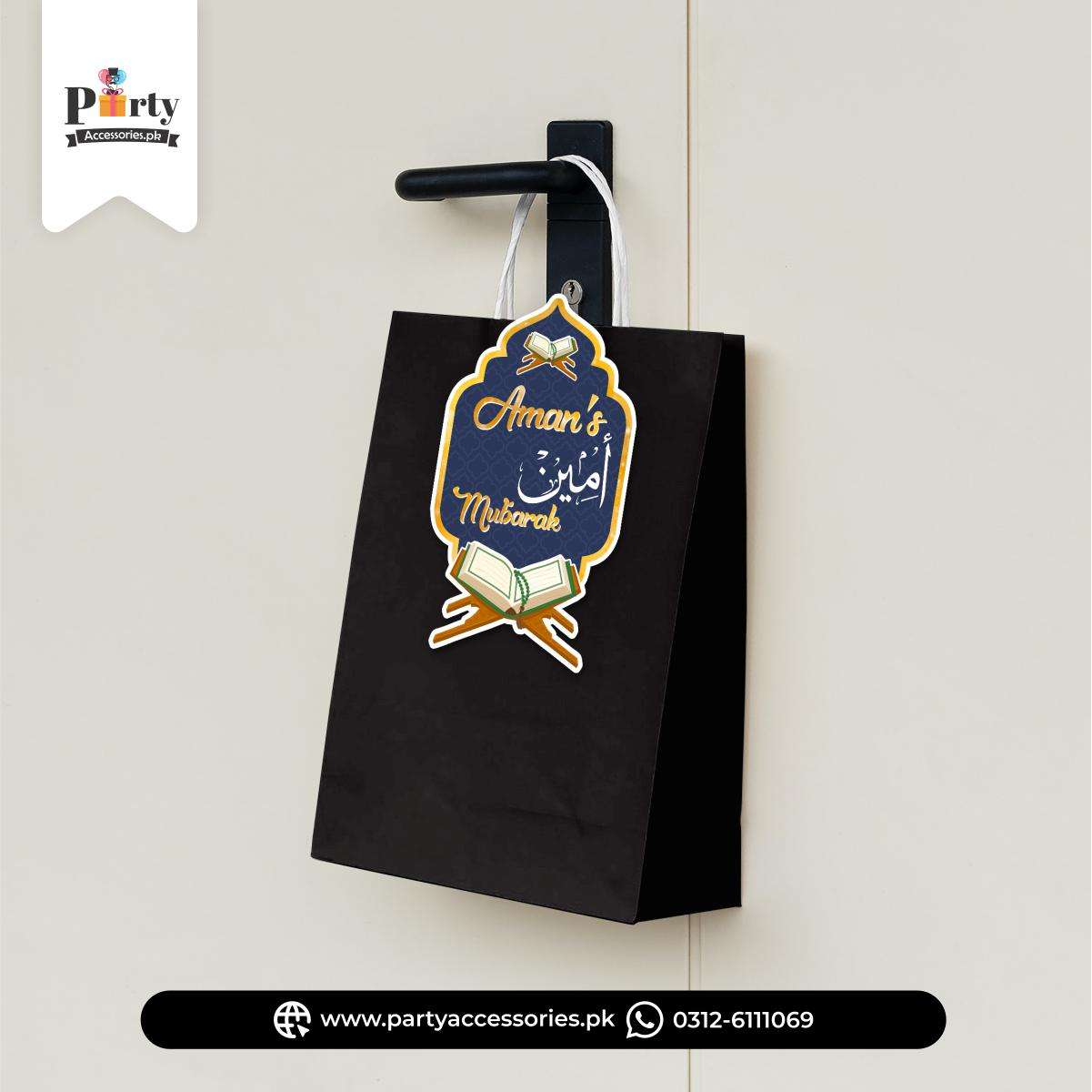 Ameen Mubarak Cutout Goody Bags | Premium Party Favors (Pack of 6)