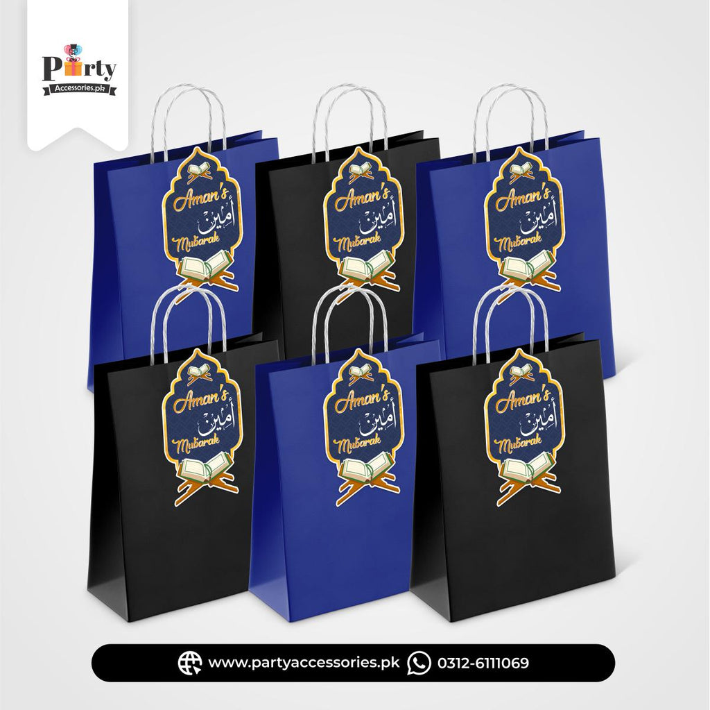 Ameen Mubarak Cutout Goody Bags | Premium Party Favors (Pack of 6)