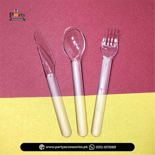 Disposable Transparent Plastic Cutlery Set for Tableware