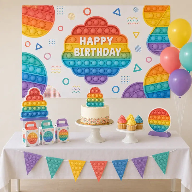 pop it theme birthday party decorations
