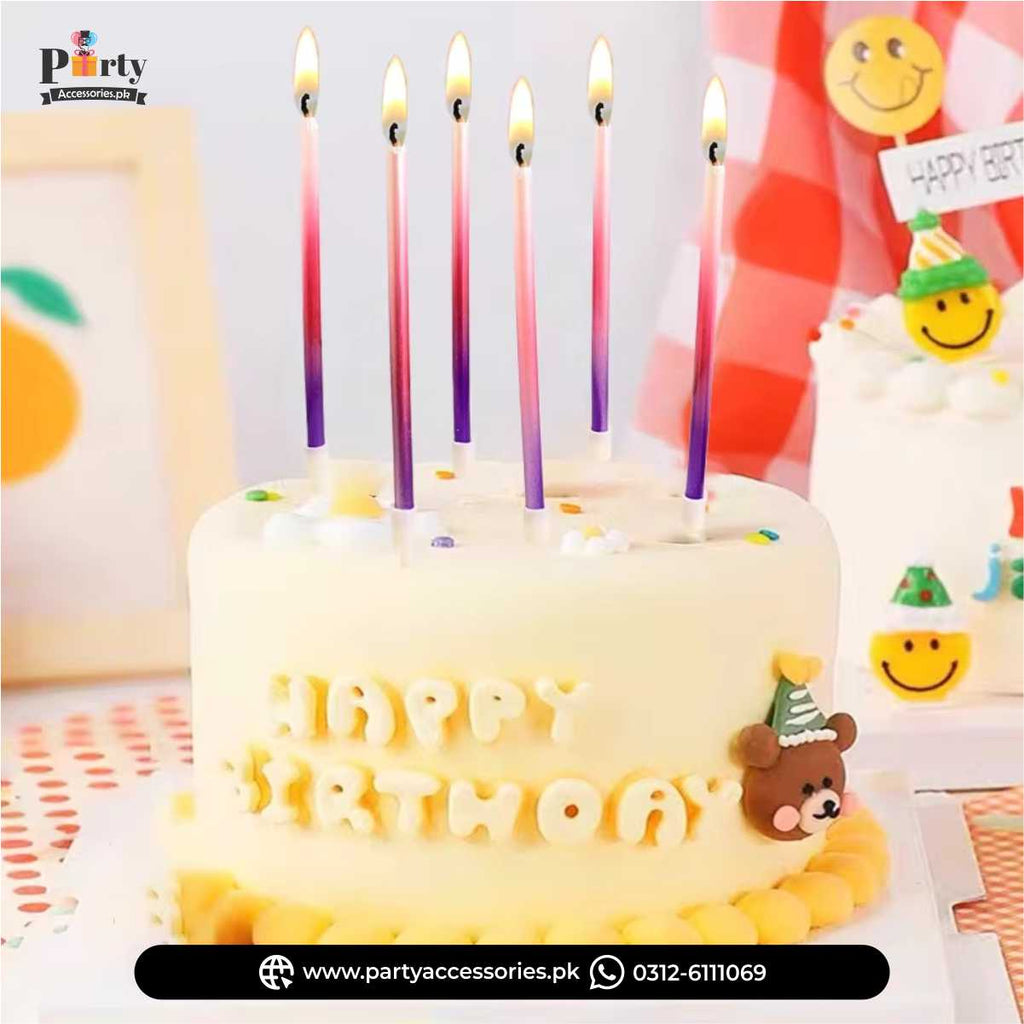 Beautiful Rainbow Candles