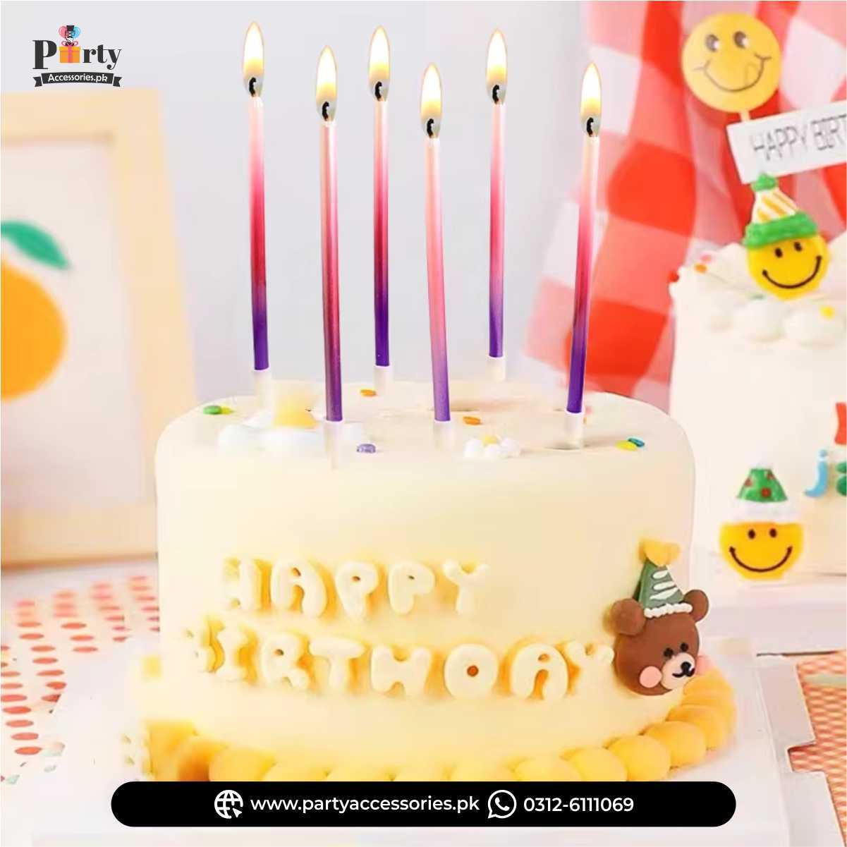 Beautiful Rainbow Candles
