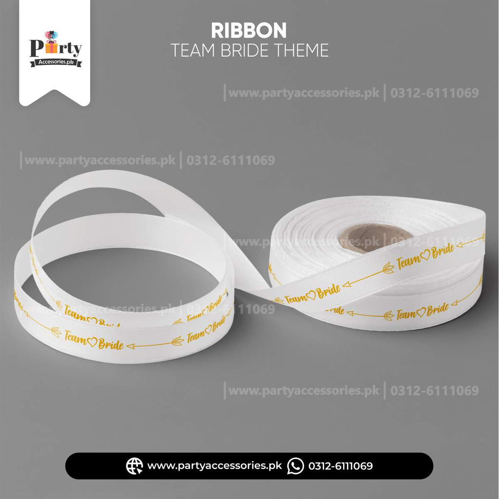Team Bride Premium Decorative Ribbon – Elegant 30 Feet Gift & Party Wrapping Ribbon