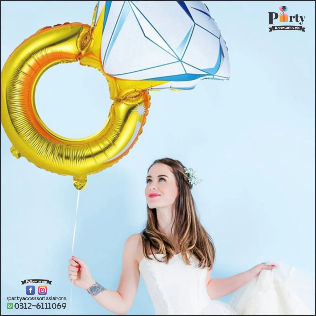 Ring shape foil balloon large for bridal shower amazon ideas