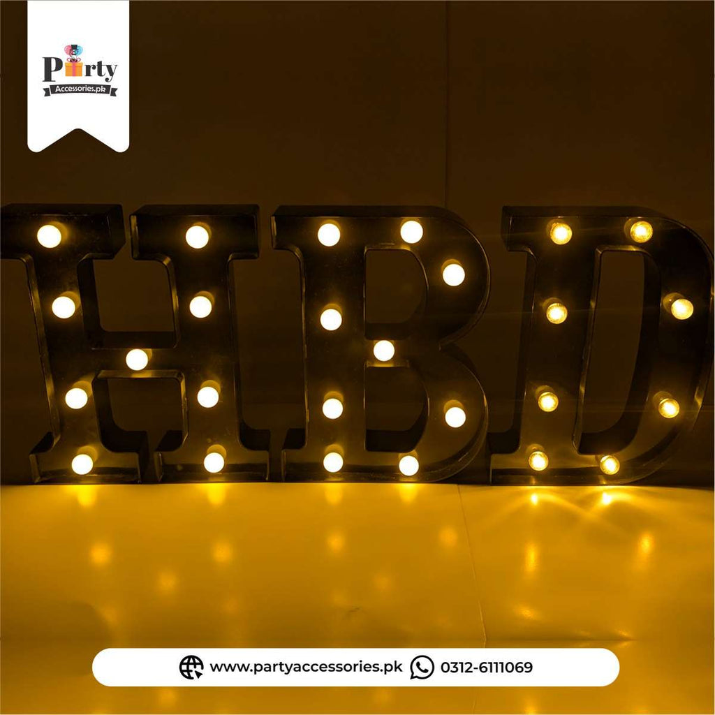 HBD LED letters | Marquee LED Alphabets HBD light up letters