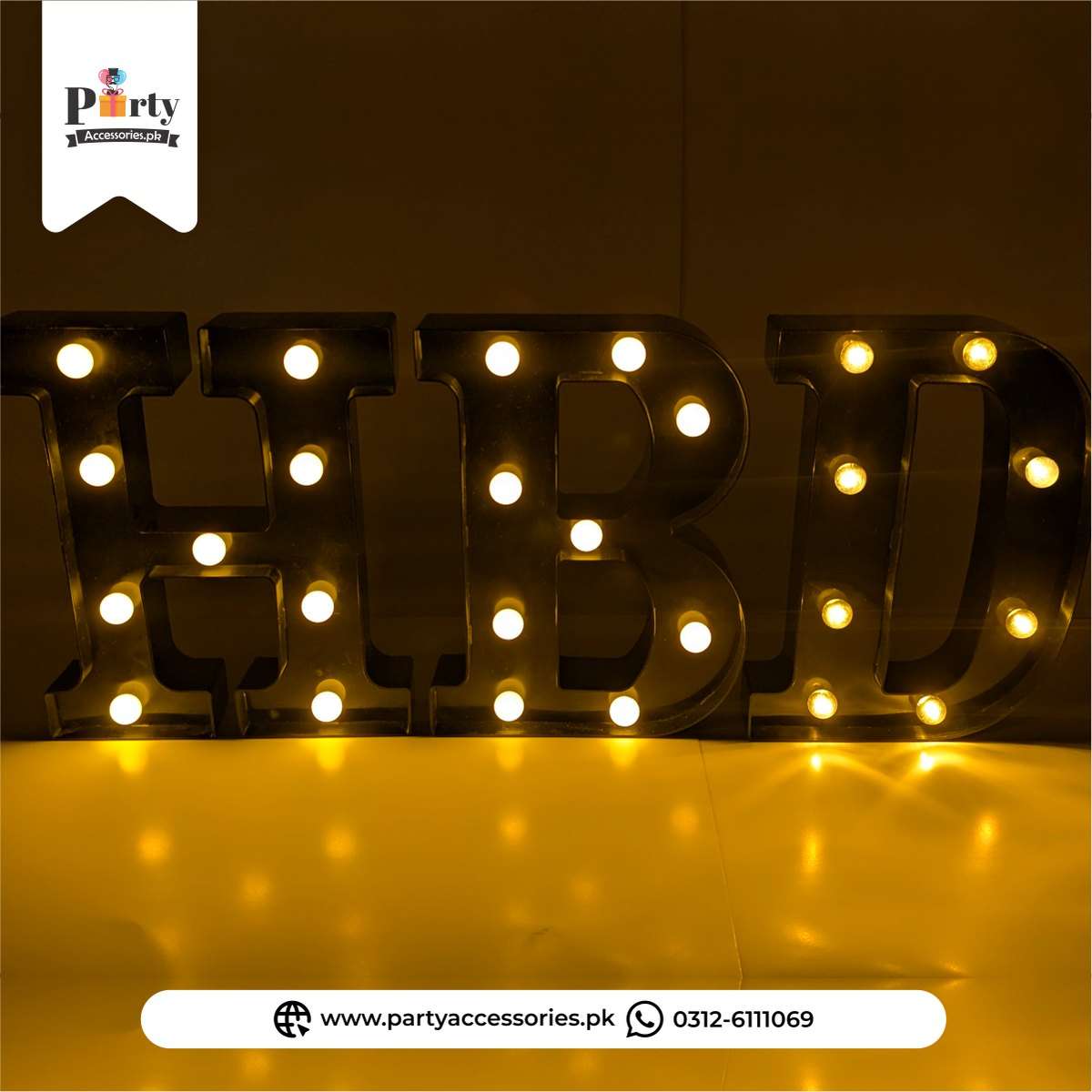HBD LED letters | Marquee LED Alphabets HBD light up letters