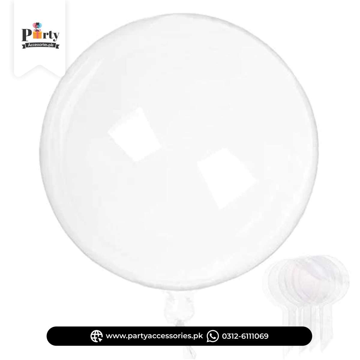 Clear Transparent Bobo Balloon 