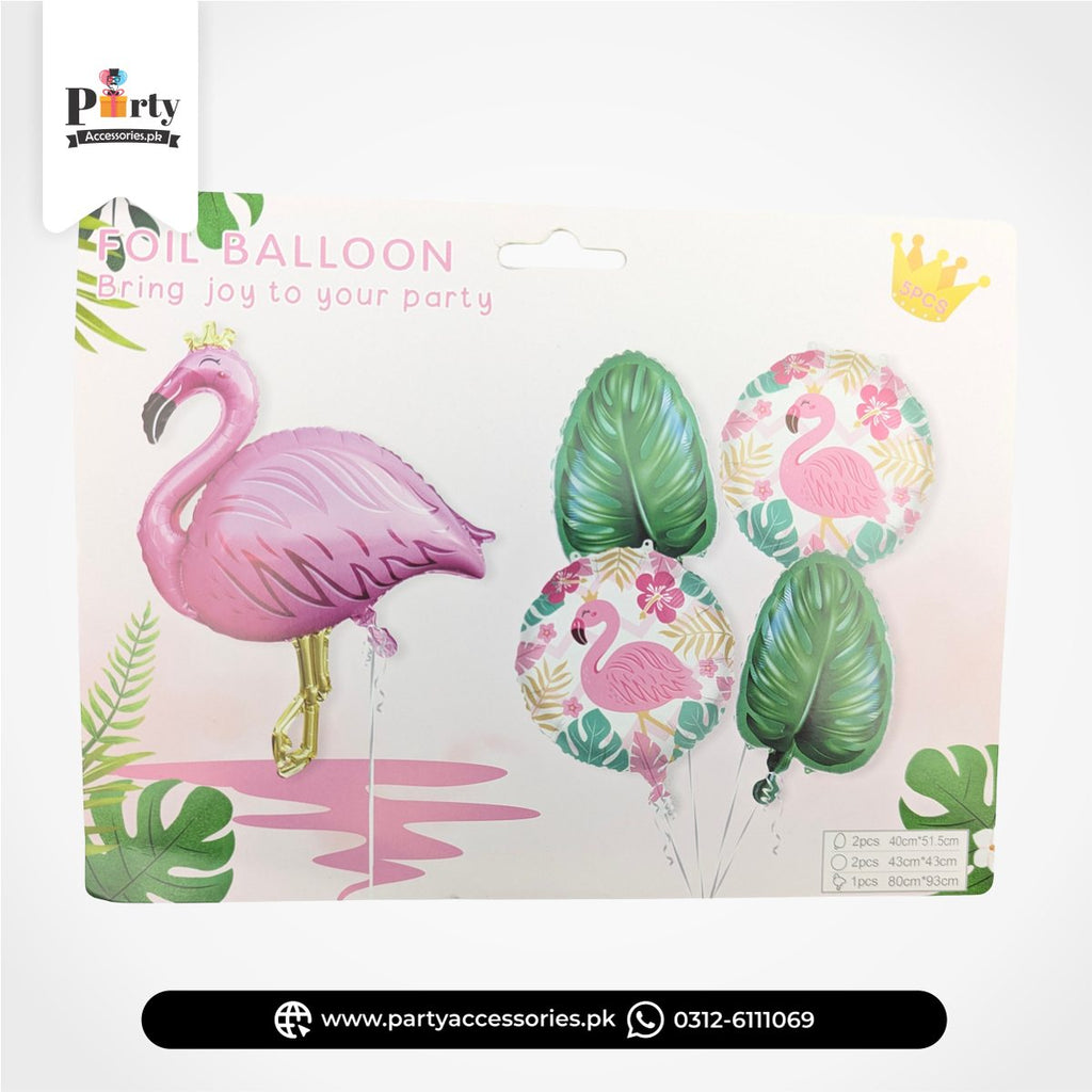 Flamingo Theme Foil Balloon Set