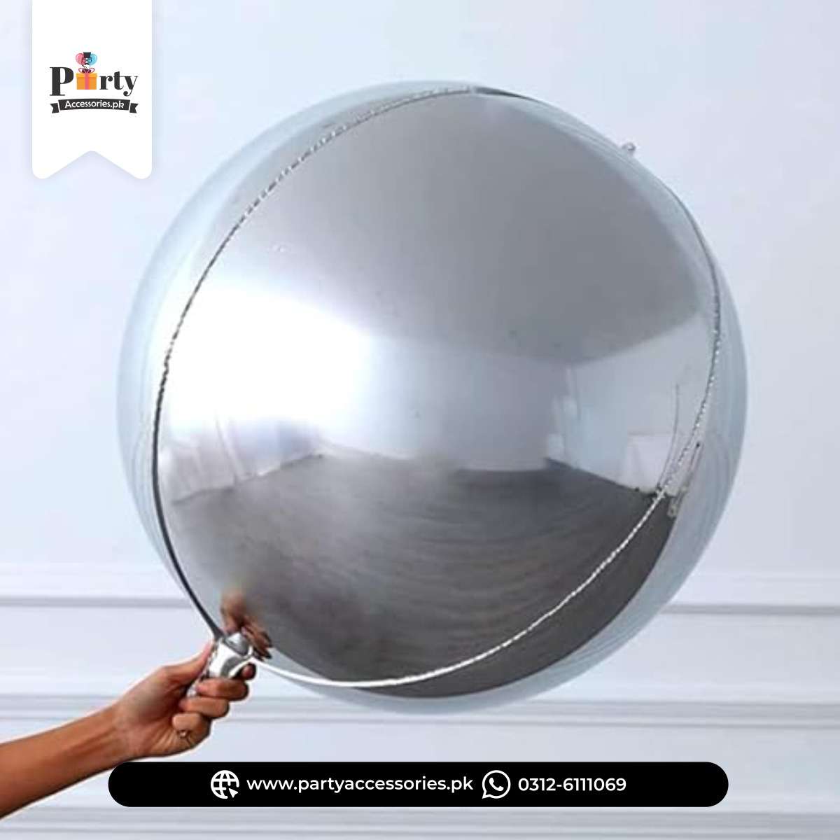 Silver Color Large Round Foil Balloon 
