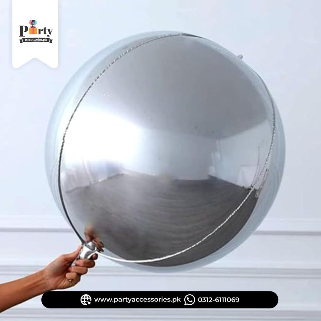 Silver Color Large Round Foil Balloon 