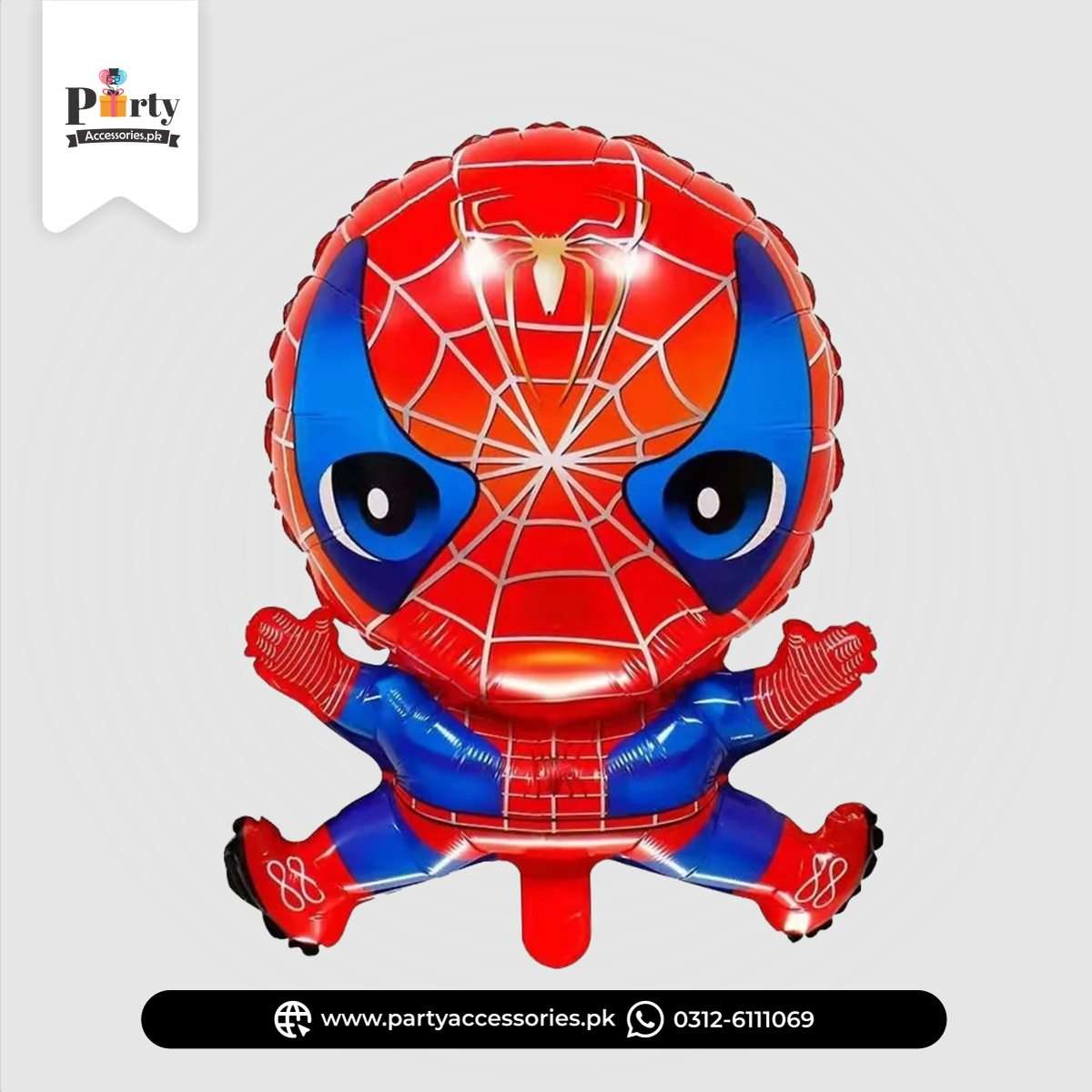 Spiderman Character Foil Balloon – Superhero Party Decoration