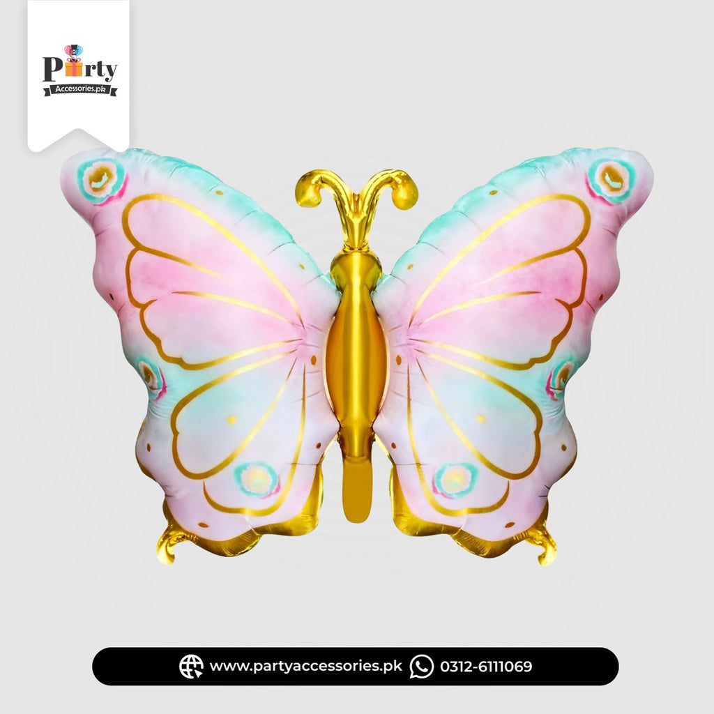 Butterfly theme Printed Silver foil balloon large size