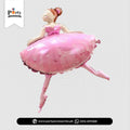 Pink Ballerina Foil Balloon – Elegant Princess Party Decoration