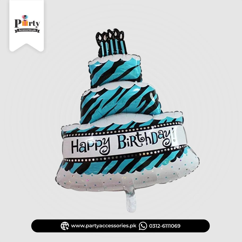 Happy Birthday Cake Foil Balloon