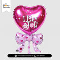 “I Love You” Heart Foil Balloon with Bow – Romantic Gift Decoration