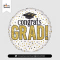 Congrats Grad Round Foil Balloon – Graduation Party Decoration