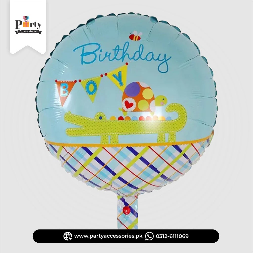 Happy birthday Printed Round foil balloon multi