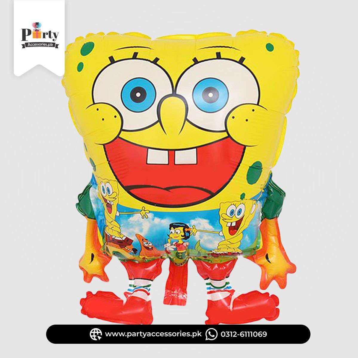 SpongeBob SquarePants Foil Balloon – Cartoon Character Party Decoration