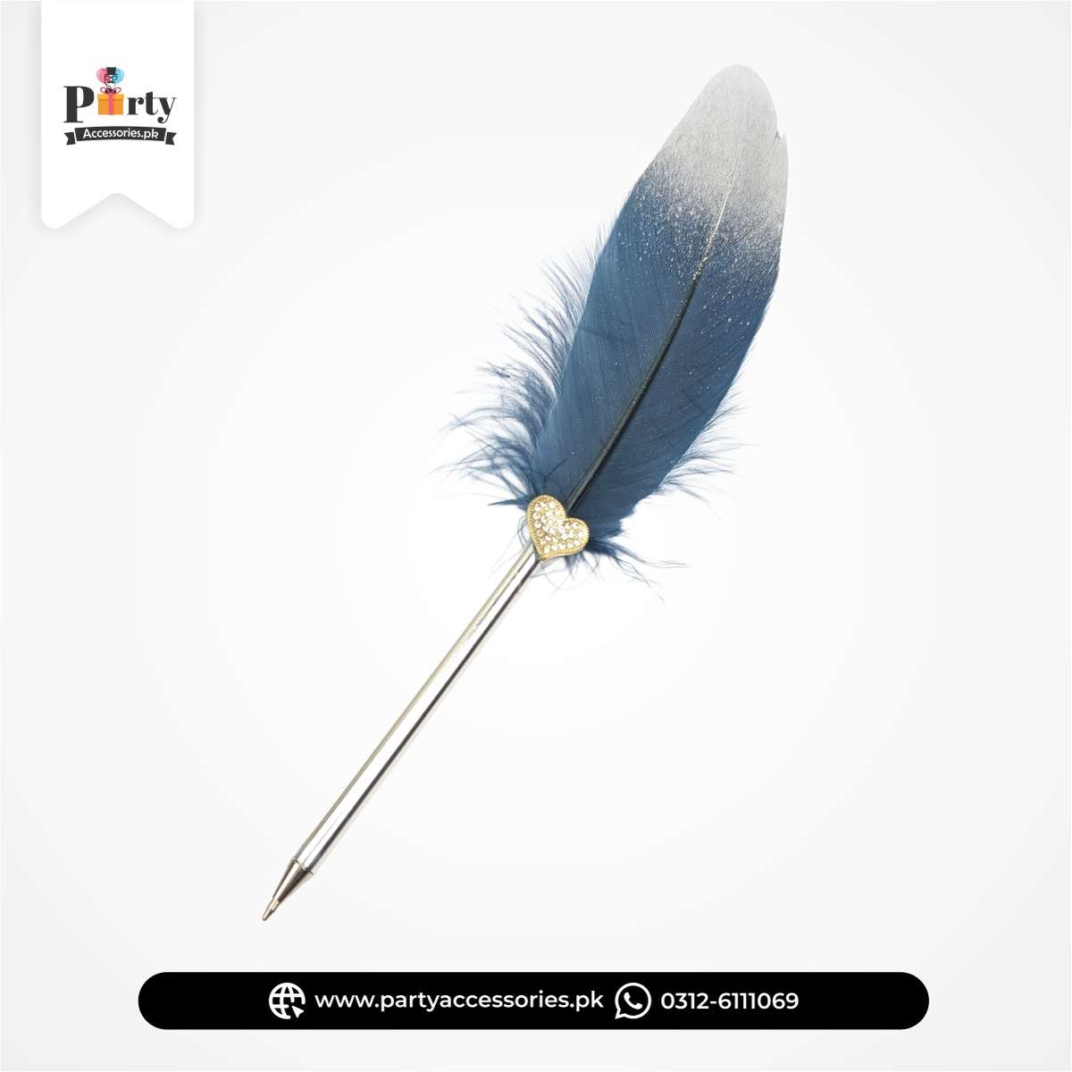 Elegant Feather Nikkah Pen – Decorative Wedding Signing Pen