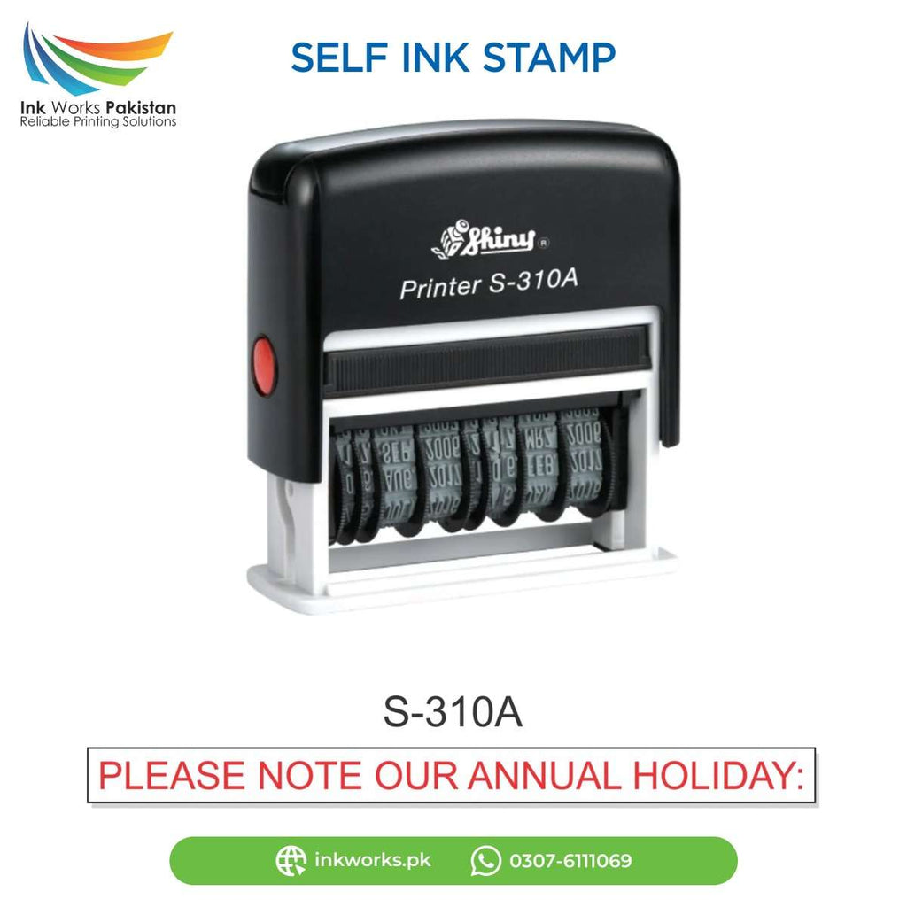 Shiny S-310A Self-Inking MFG & EXP Date Stamp – Office & Business Use