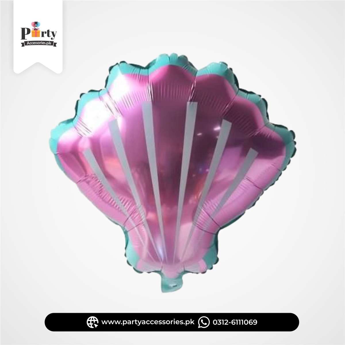 Mermaid Seashell Foil Balloon 